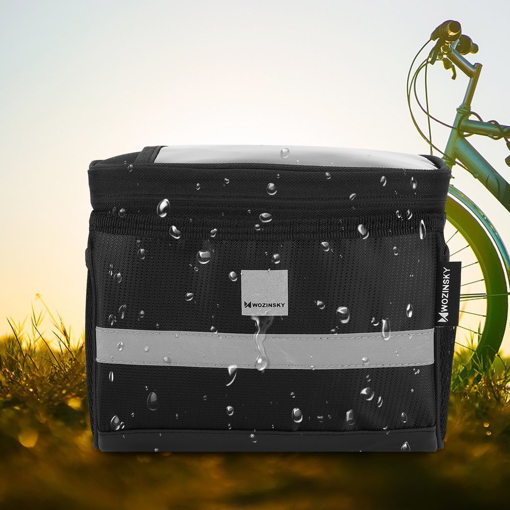 Cyklistická taška na kolo 2L WBB12BK s dotykovým okénkem na telefon 16x14x21 cm - pouzdro na mobil na kolo zn.Wozinsky