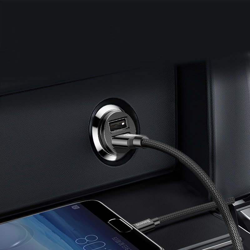 Baseus Grain Autonabíječka 3.1A 2xUSB černá - adaptér do auta CCALL-ML01