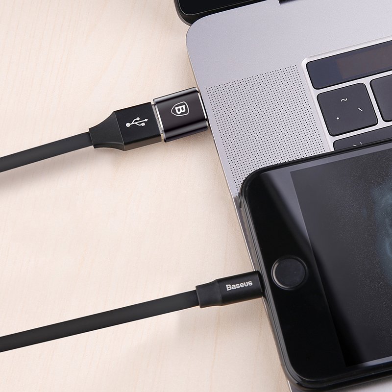 Baseus adaptér z USB do USB Typ-C OTG černý CATOTG-01