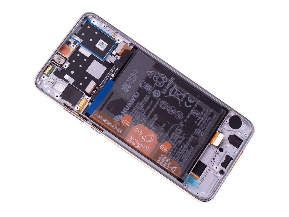 Originál LCD + Dotyková vrstva s baterii Huawei P30 Lite 2019 MAR-LX1A bílá