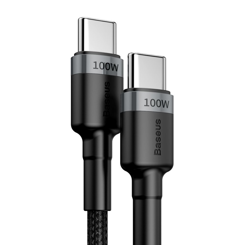 Baseus Cafule kabel Nylon Braided Wire USB Typ C PD Power Delivery 2.0 100W 20V 5A 2m gray (CATKLF-ALG1)