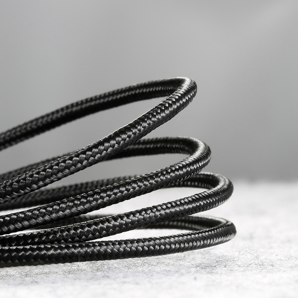 Baseus odolný nylonový kabel USB Cafule Cable Durable Nylon Braided Wire USB / micro USB QC3.0 2.4A 1M černo-šedý (CAMKLF-BG1)