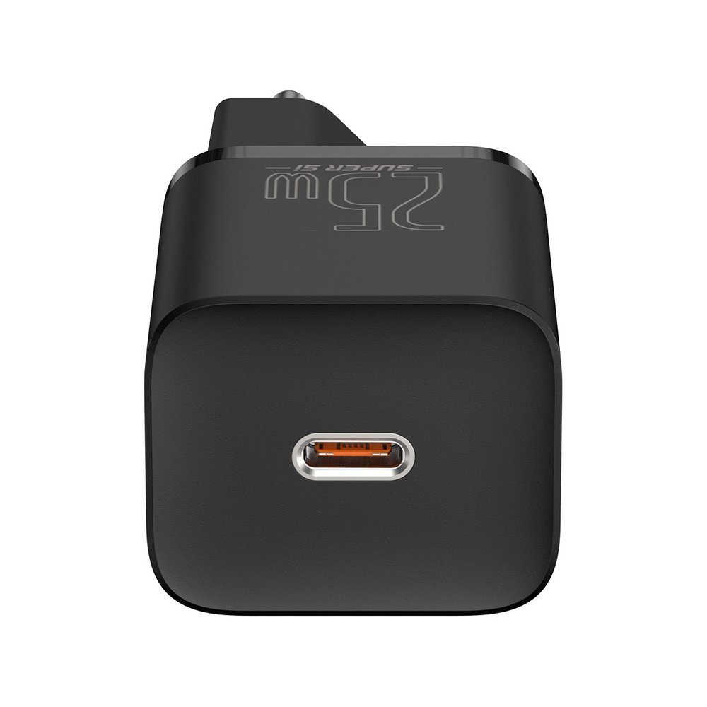 Rychlé napájení - síťová nabíječka Baseus EU USB Typ-C 25 W nabíječka černá + kabel USB typu C - kabel USB Typ-C TZCCSUP-L01