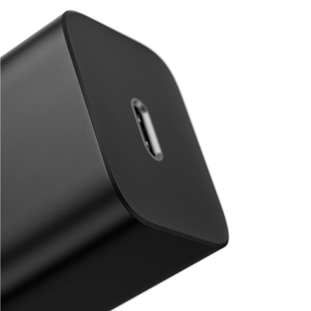 Rychlé napájení - síťová nabíječka Baseus EU USB Typ-C 25 W nabíječka černá + kabel USB typu C - kabel USB Typ-C TZCCSUP-L01