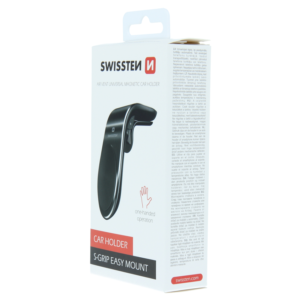 Swissten magnetický držák do auta Easy mount černý do ventilační mřížky