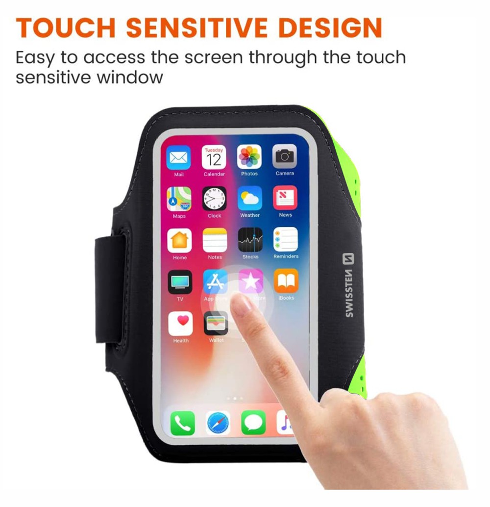 Swissten Armband case vel. 7.0" černé sportovní pouzdro na mobil na ruku