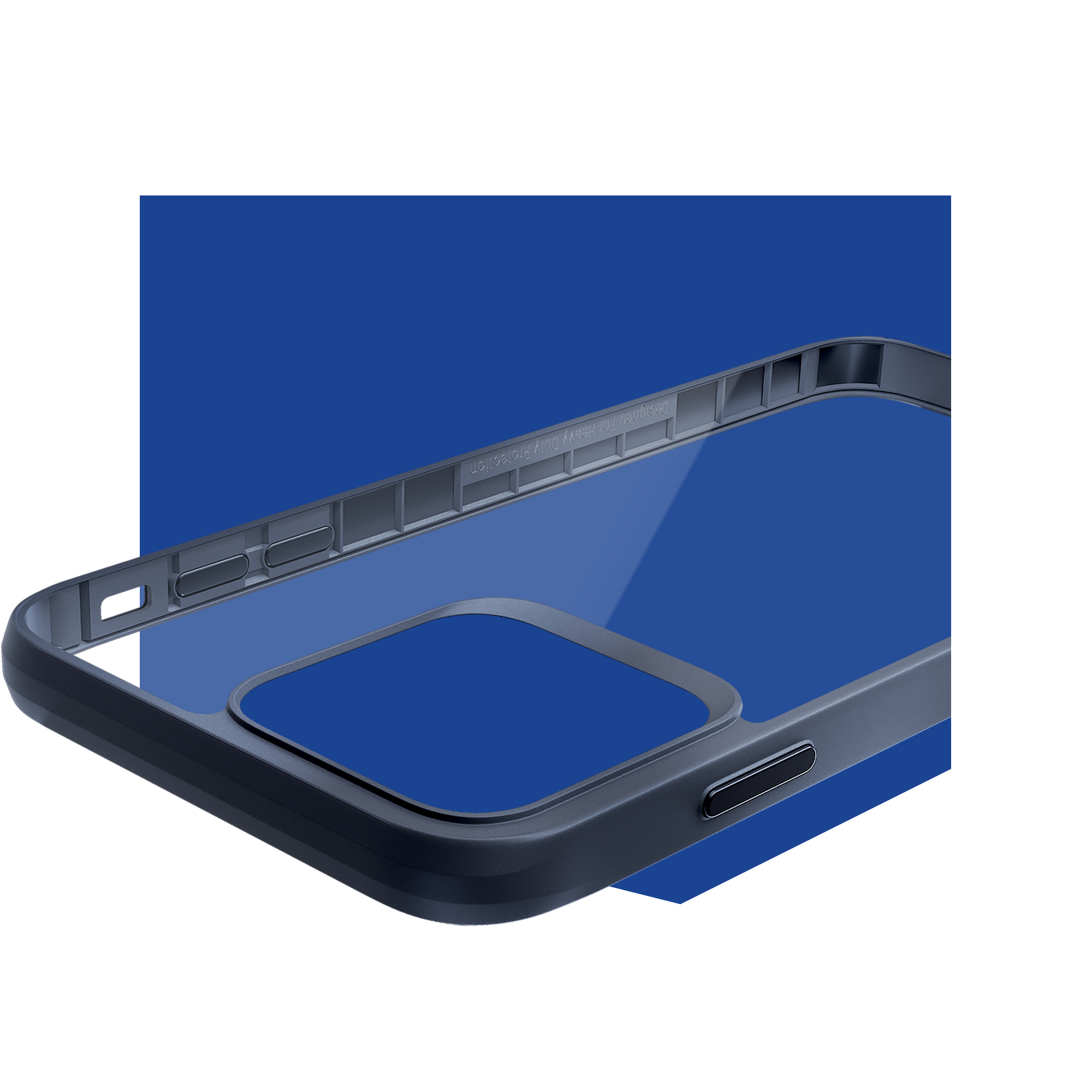 Obal iPhone 14 Pro 3mk Satin Armor Case+ transparentní s černým rámečkem