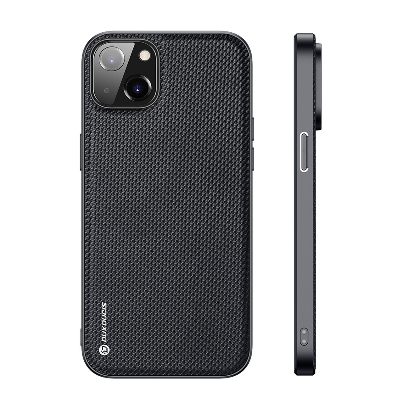 Obal iPhone 14 Max černý Dux Ducis Fino s nylonovým povrchem