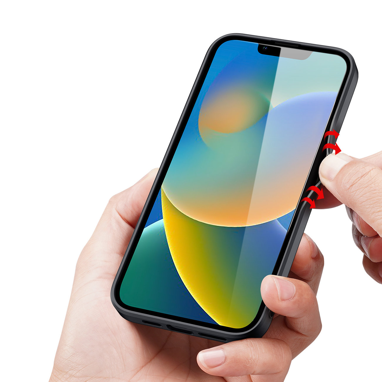 Obal iPhone 14 Max černý Dux Ducis Fino s nylonovým povrchem