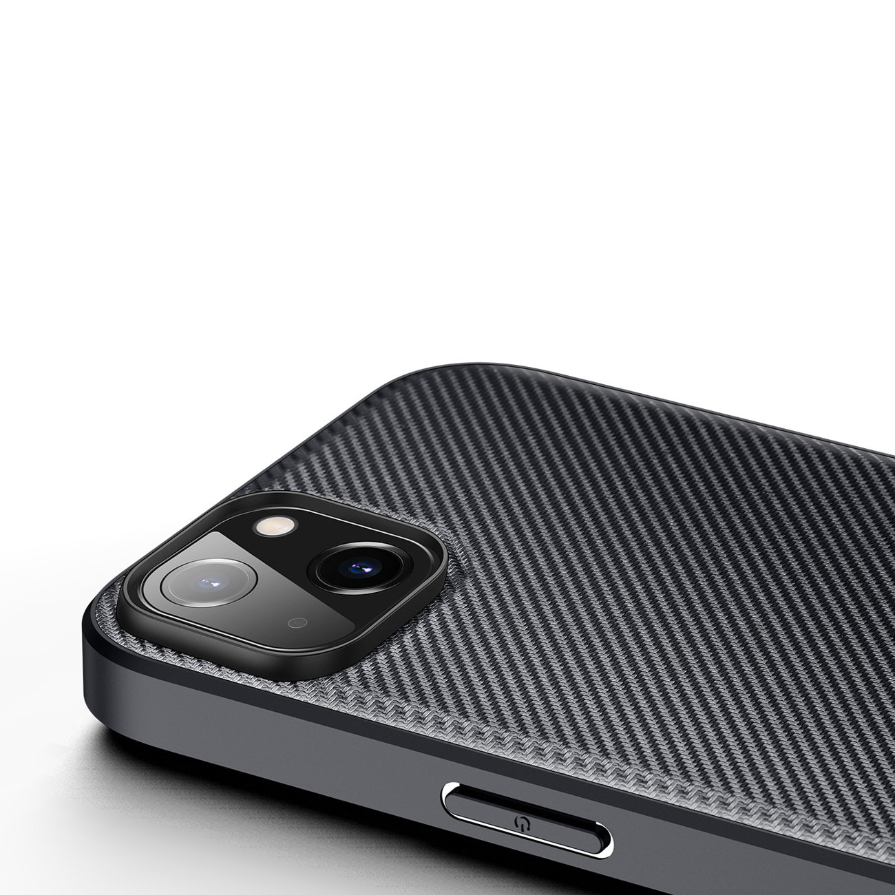 Obal iPhone 14 Max černý Dux Ducis Fino s nylonovým povrchem