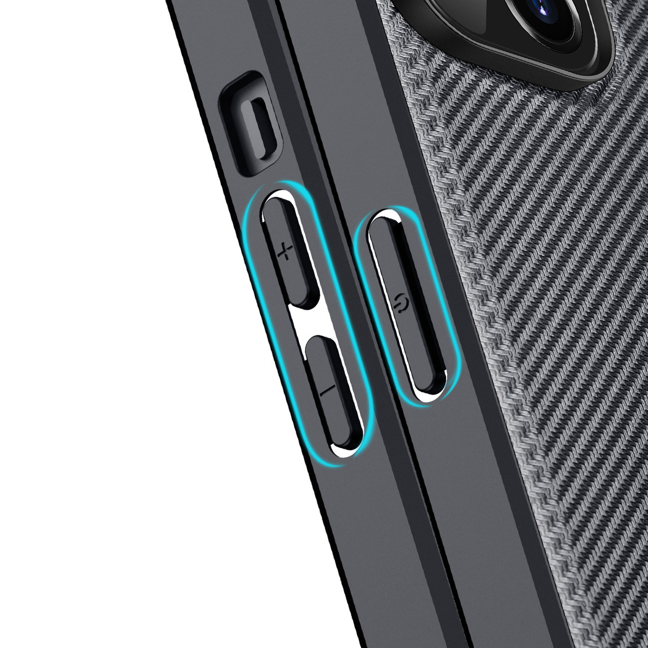 Obal iPhone 14 Max černý Dux Ducis Fino s nylonovým povrchem