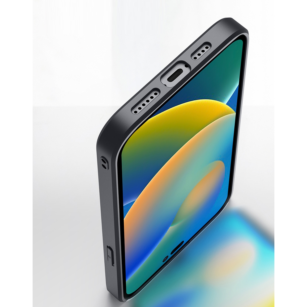 Obal iPhone 14 Pro Max černý Dux Ducis Fino s nylonovým povrchem
