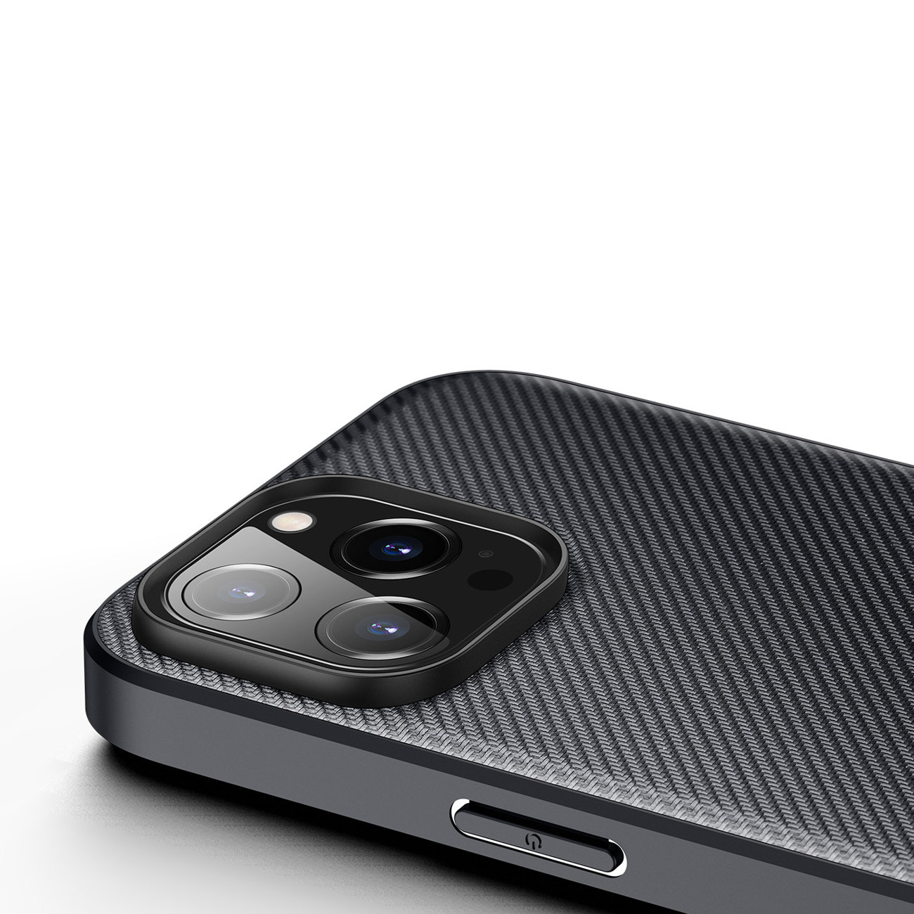 Obal iPhone 14 Pro Max černý Dux Ducis Fino s nylonovým povrchem