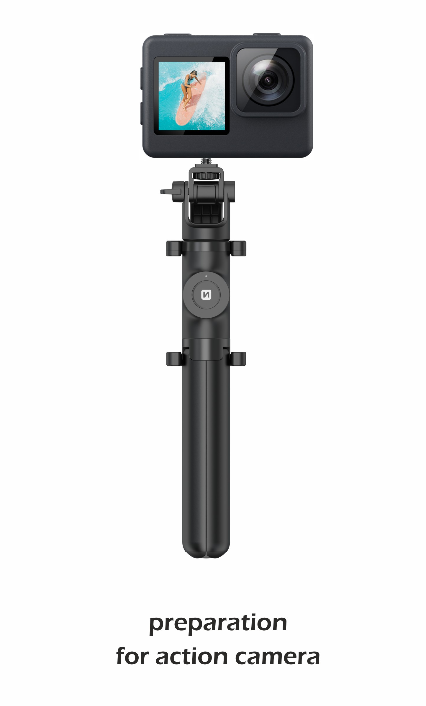 Swissten bluetoth selfie tyč - aluminium tripod pro