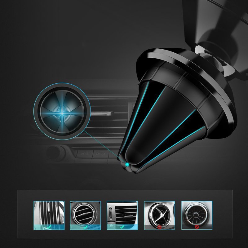 Wozinsky magnetický držák na mobil do ventilační mřížky WMH-04 černý