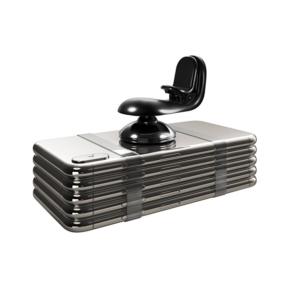 Wozinsky magnetický držák do ventilační mřížky 360° černý WMH-03