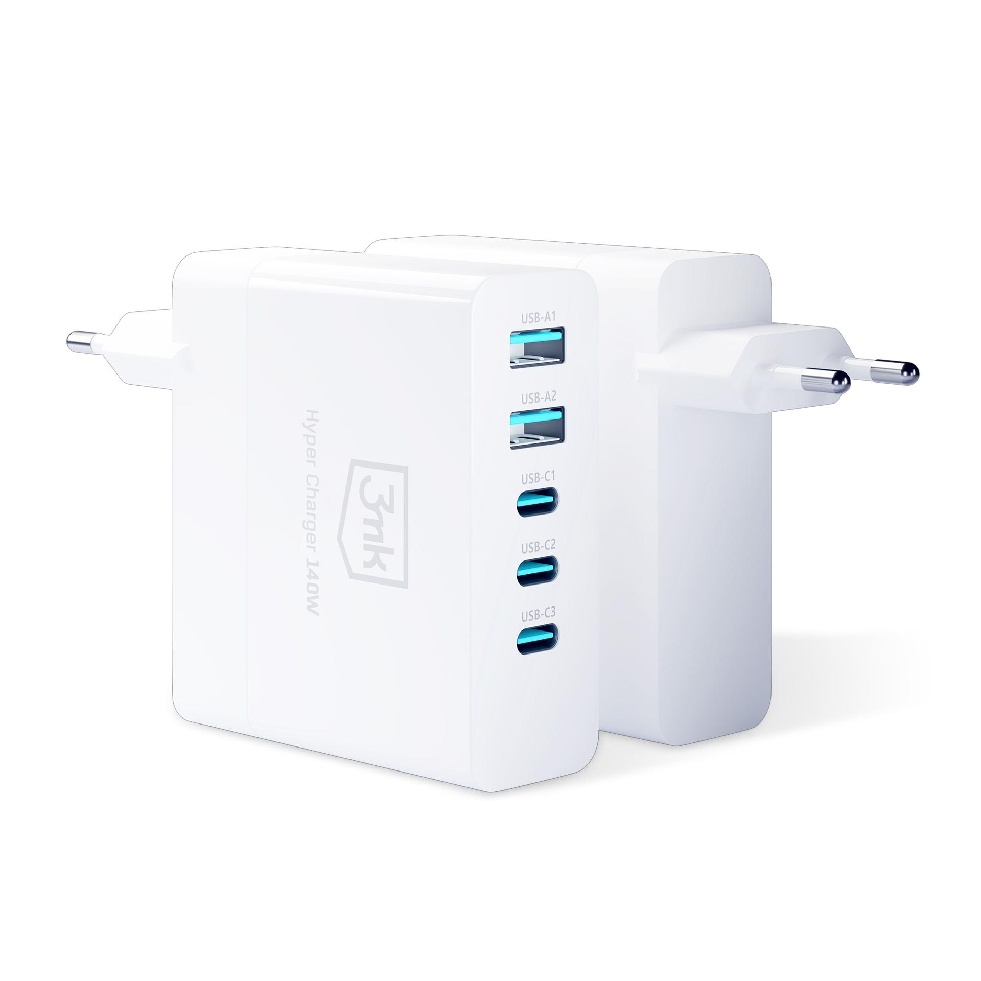 3mk Hyper GaN Síťová nabíječka140W 5 USB portů – nabíjí až 5 zařízení současně