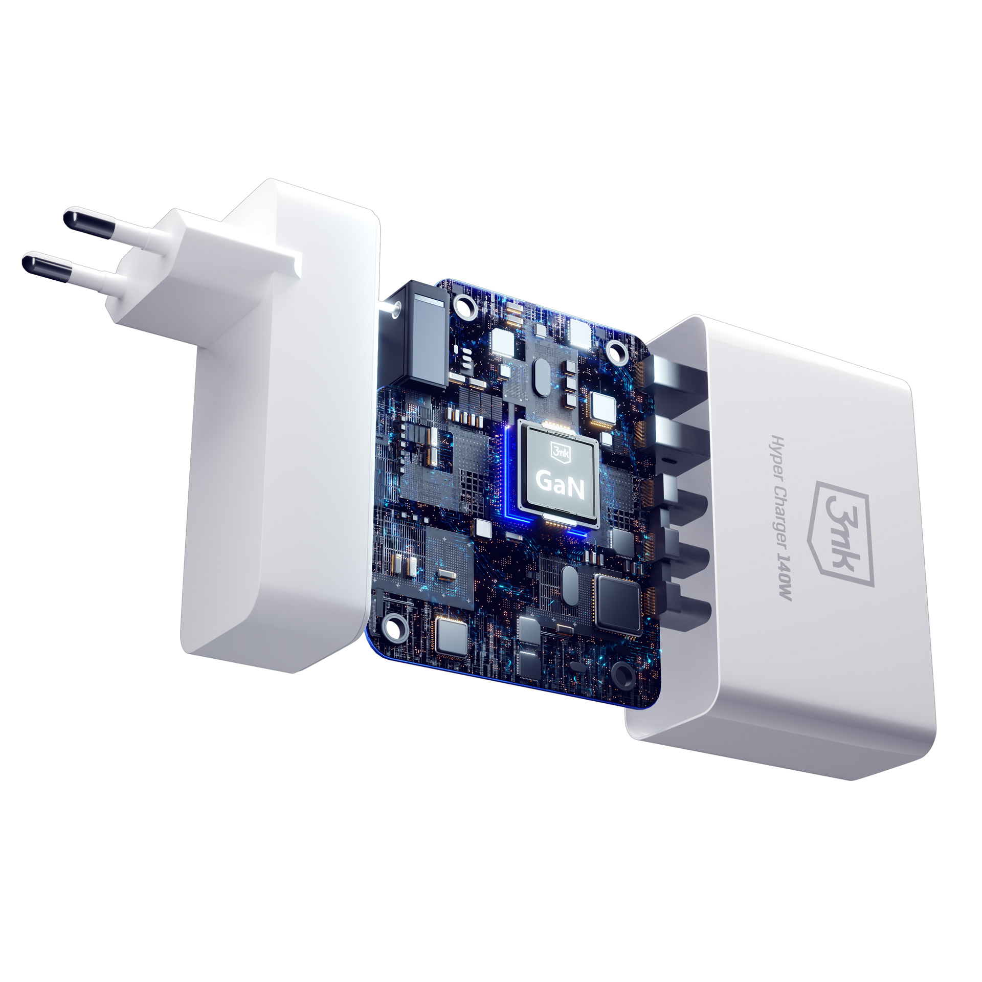 3mk Hyper GaN Síťová nabíječka140W 5 USB portů – nabíjí až 5 zařízení současně