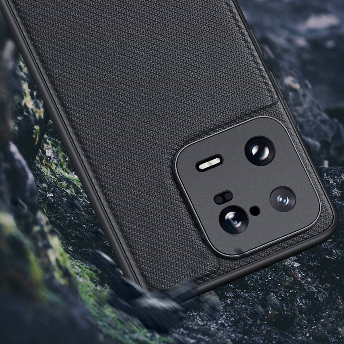 Obal Xiaomi 13 Pro Dux Ducis Fino s nylonovým povrchem černý