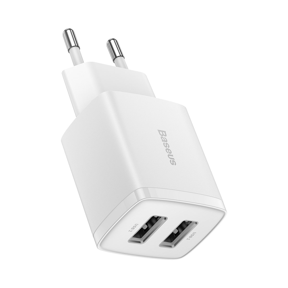 Baseus Compact síťová nabíječka 2x USB 10.5W bílá CCXJ010202