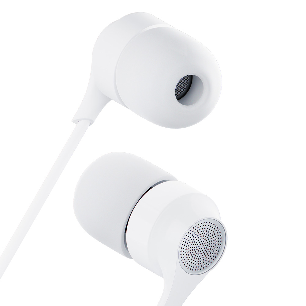 3MK kabelová sluchátka USB-C bílé