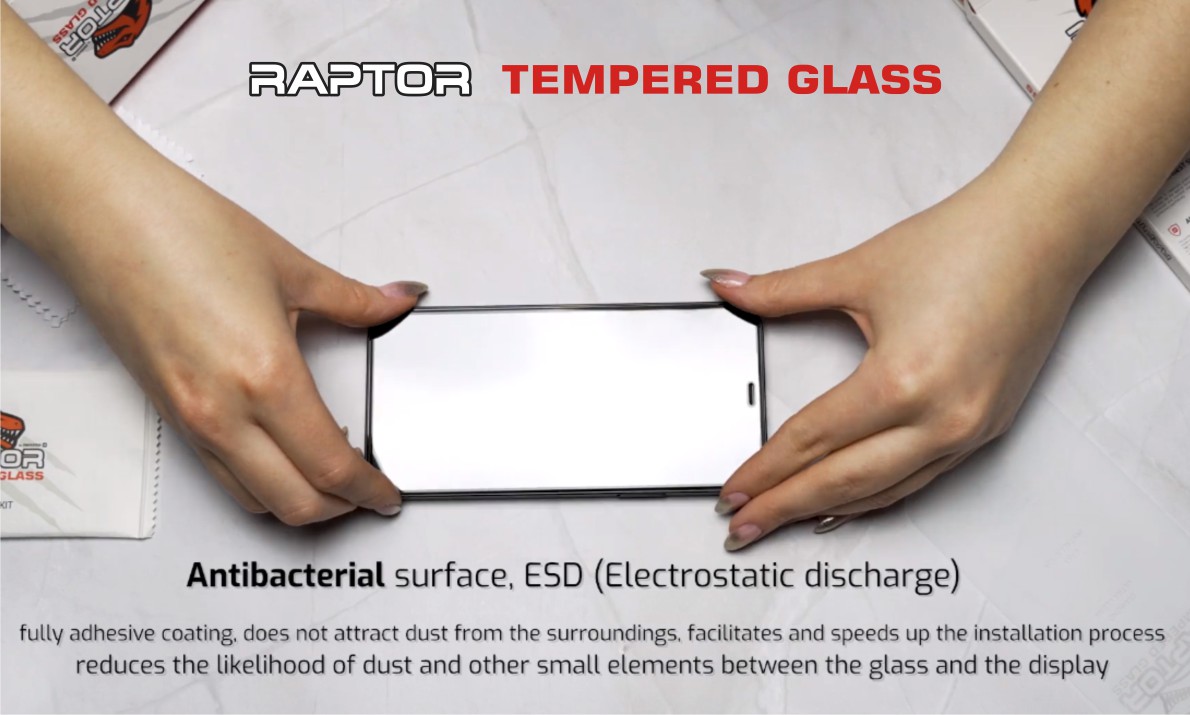 Swissten ochranné tvrzené sklo iPhone 15 Plus černé 3D Raptor