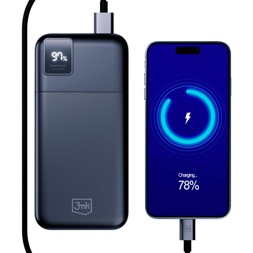 3MK powerbanka PowerHouse 20 000 mAh QC 3.0 22,5W PD 20W