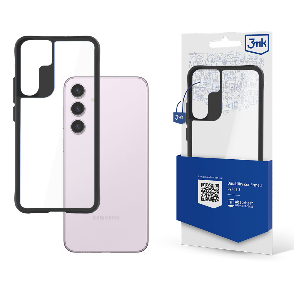 3mk obal Samsung Galaxy S24 Satin Armor Case+ transparentní s černým rámečkem