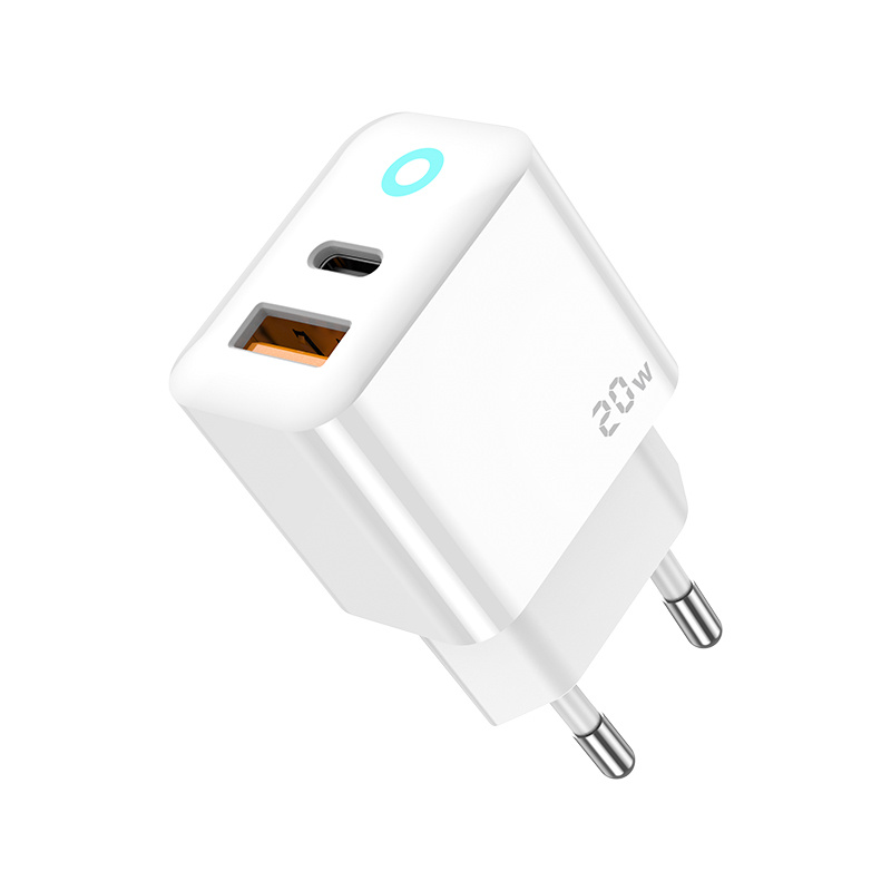 JELLICO síťová nabíječka - EU11 PD 20W 1xUSB-C + 1xUSB QC3.0 + USB-C / Lightning sada bílá