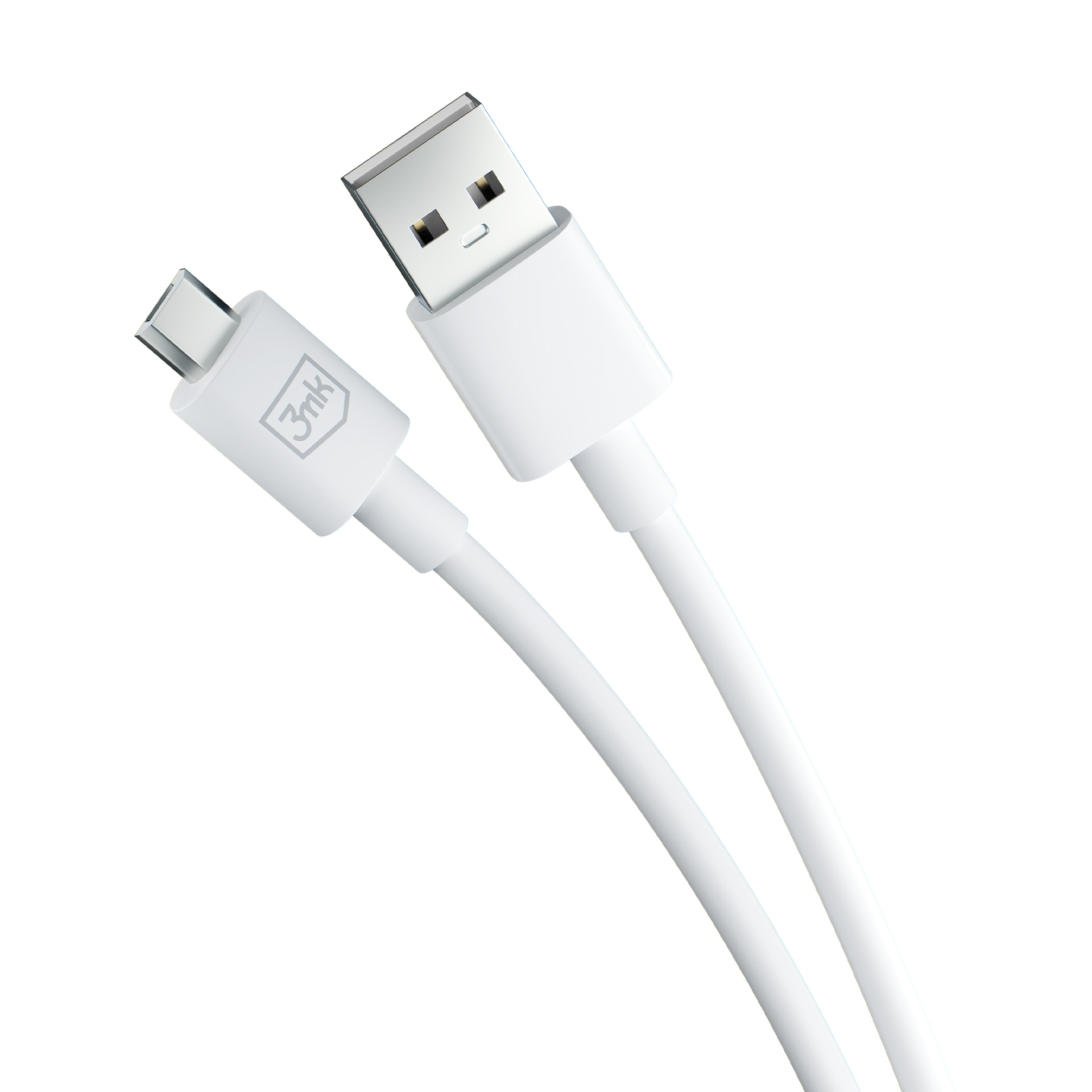 3MK Hyper kabel USB-A na MicroUSB 2,4A 1,2 m bílý