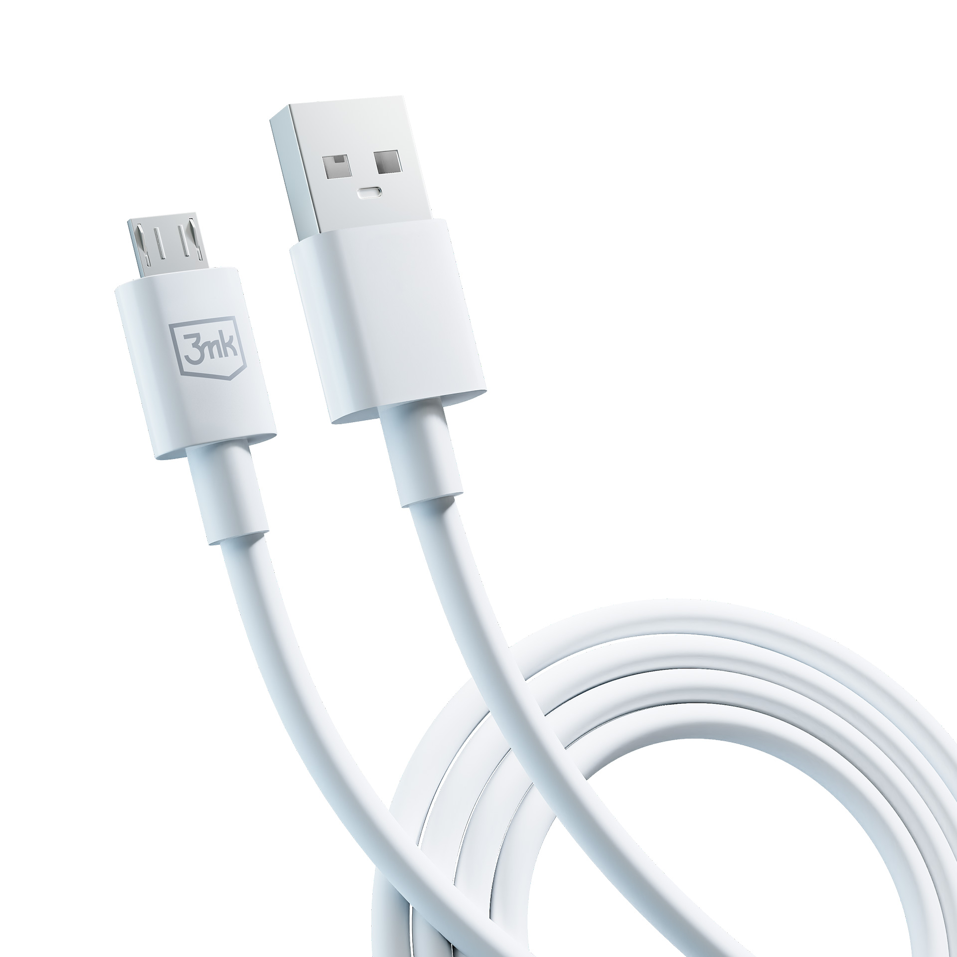 3MK Hyper kabel USB-A na MicroUSB 2,4A 1,2 m bílý