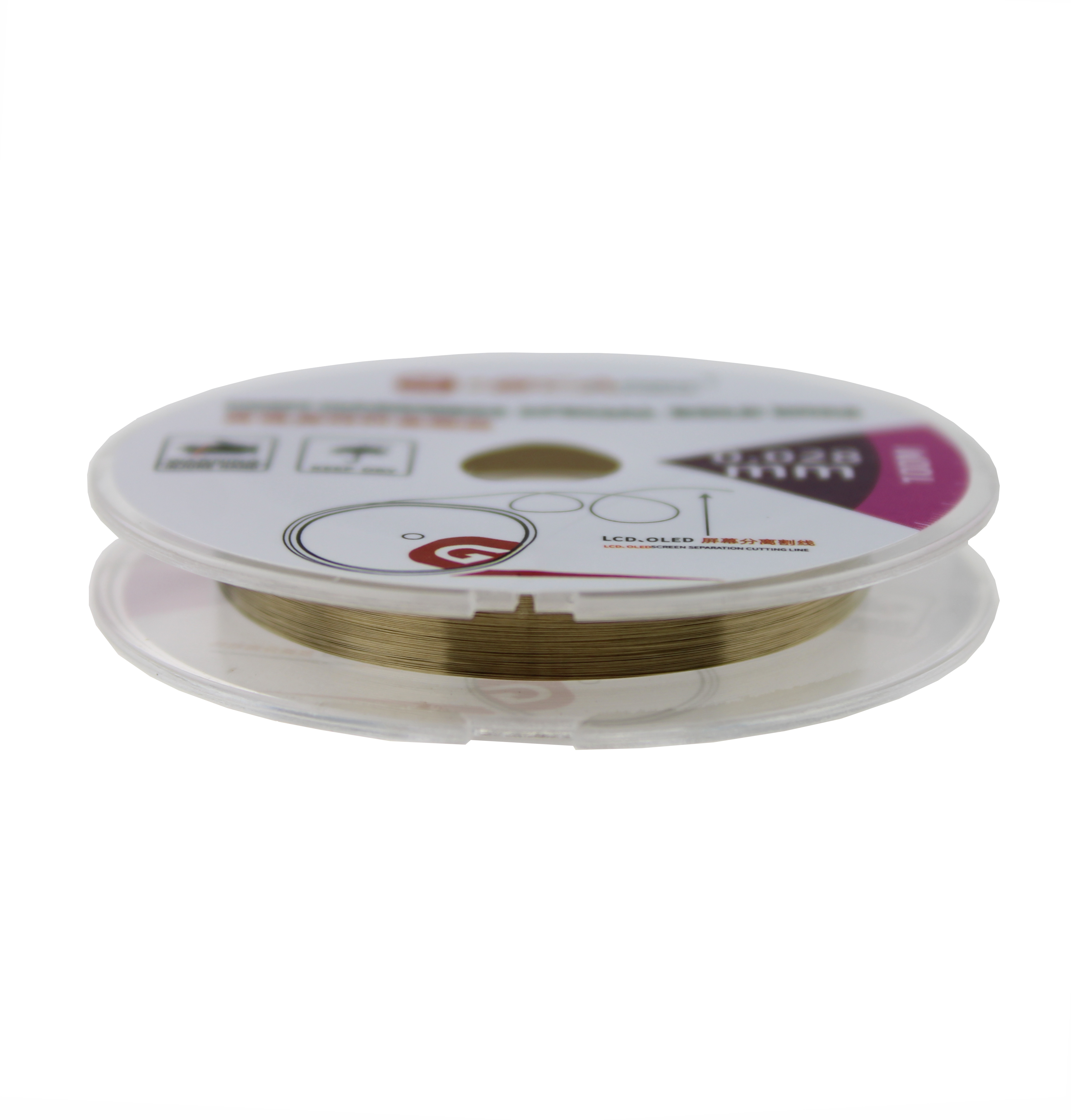 Molybdenový drát pro oddělení LCD od skla 0.028mm 100m