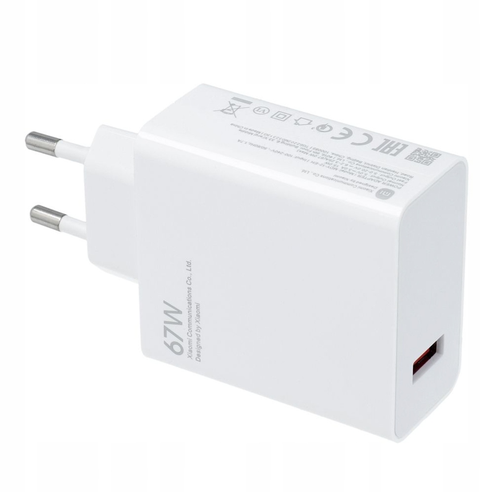 Originál síťová nabíječka Xiaomi MDY-14-EW 67W QC 3.0 + USB-C kabel MiCharge Turbo 6A bílá Bulk
