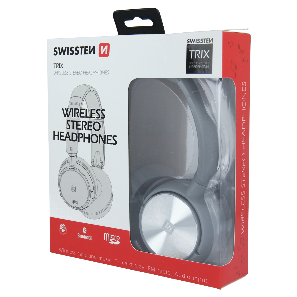 Swissten sluchátka wireless stereo Trix stříbrno-šedá