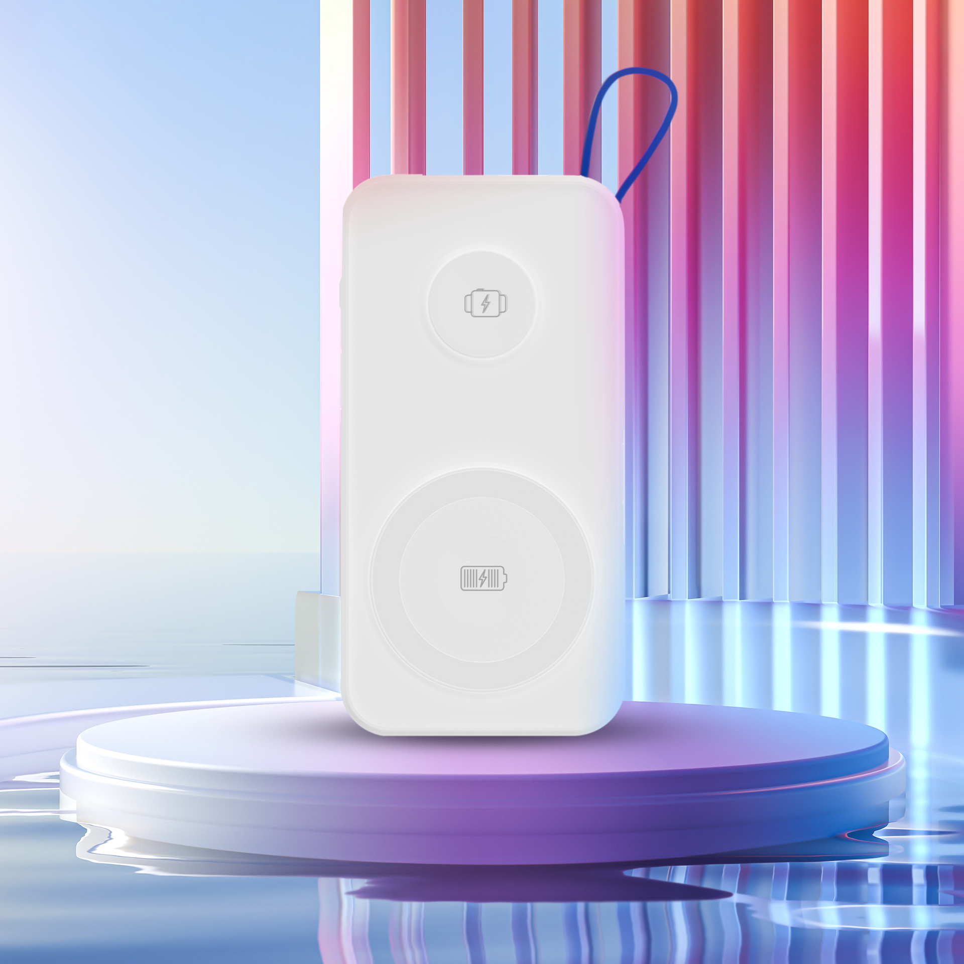 3mk Powerbanka PastelUp 10 000 mAh 22,5W MagSafe + Apple Watch bílá