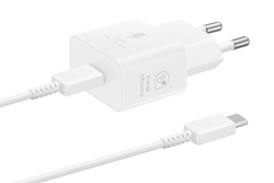 Originální síťová nabíječka Samsung EP-T2510XWEGEU PD 25W + USB-C kabel 1 m bílá blister