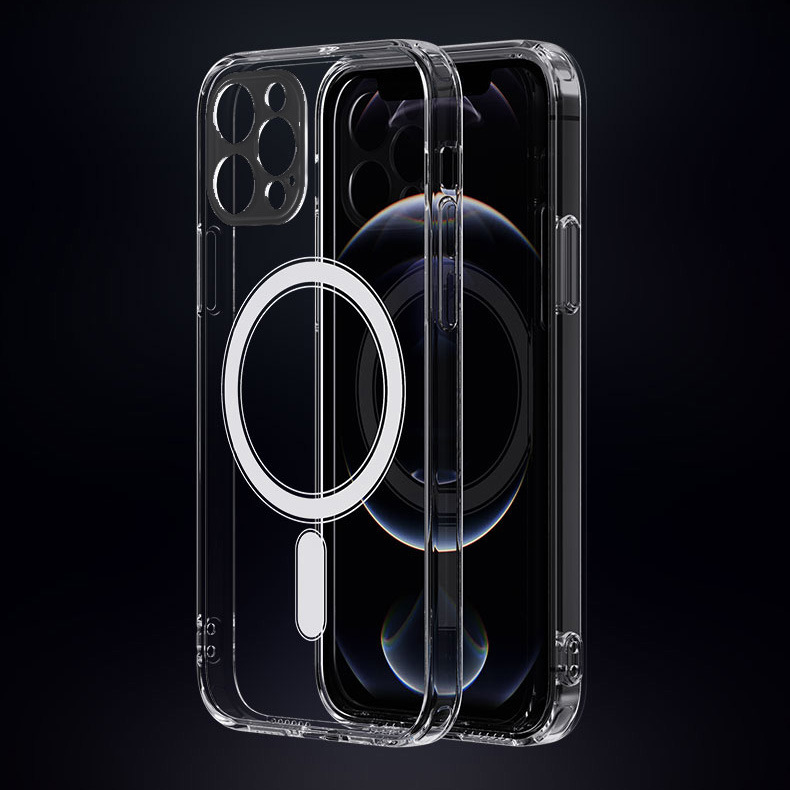 Obal iPhone 14 Plus transparentní Anti Shock ochranné pouzdro s MagSafe a ochranou kamery