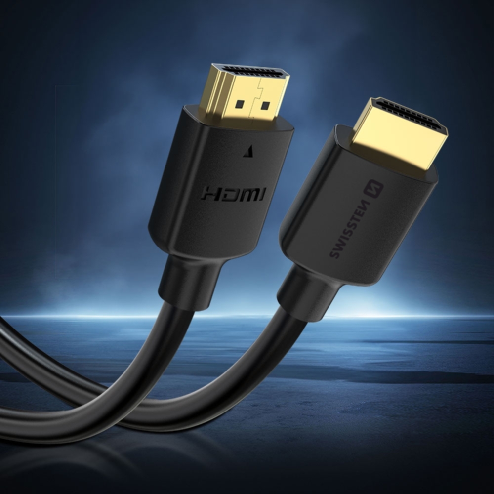 Swissten HDMI kabel 2.0 4K 60 Hz 1 m černý– kvalitní přenos obrazu a zvuku