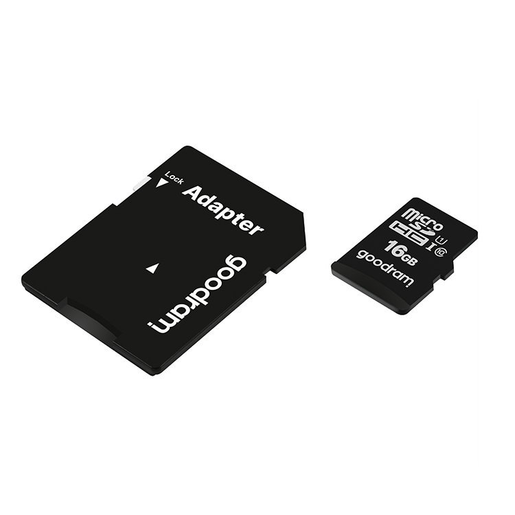 Paměťová karta Goodram micro SDHC 16GB + adaptér