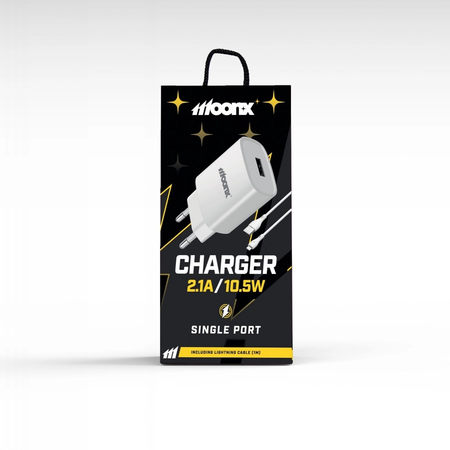 MOONX síťová nabíječka MC01 2.1A 10.5W 1xUSB + kabel Lightning bílý