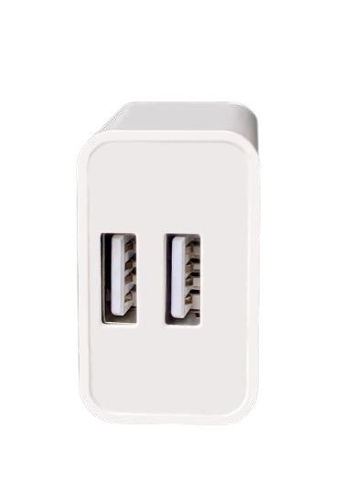 MOONX síťová nabíječka MC02 2.4A 12W 2xUSB + kabel USB-C bílá
