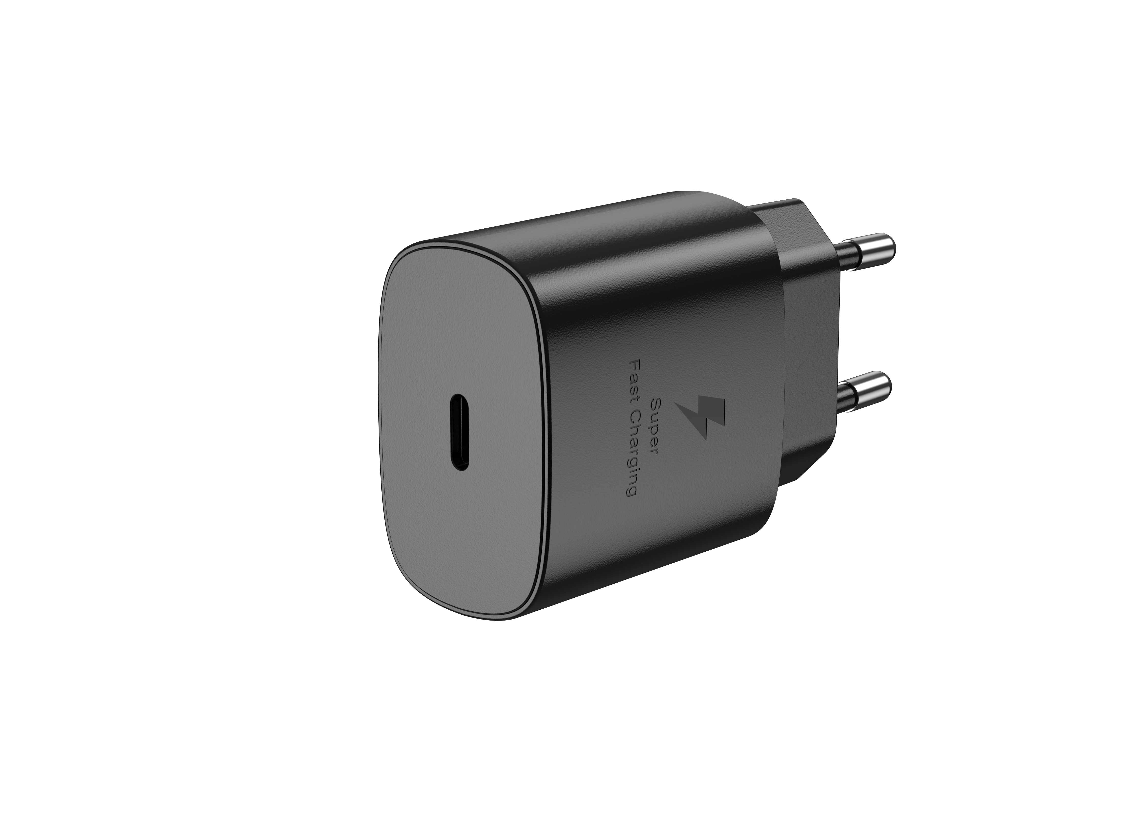 Jellico síťová nabíječka EU25 PD 25W USB-C černá Rychlá - bezpečná s výkonem 25W