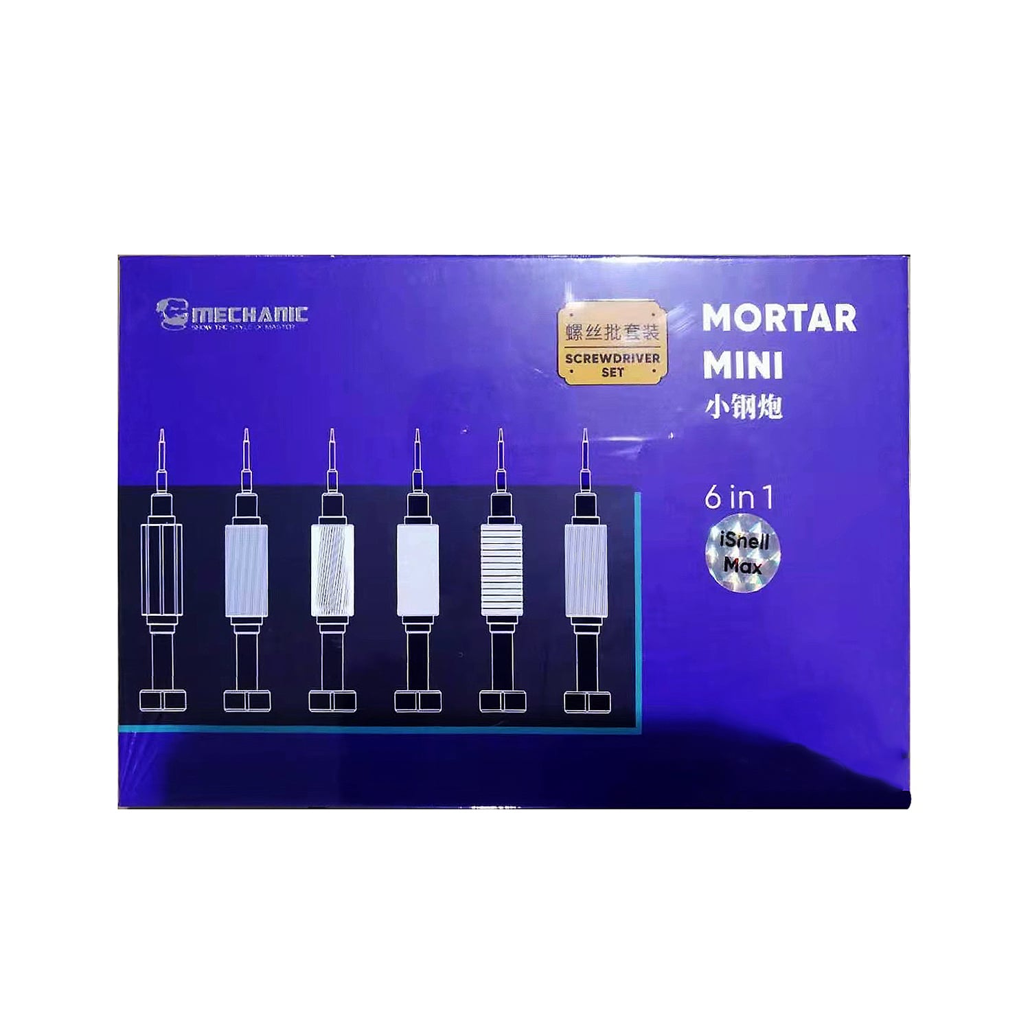 MECHANIC Mortar Mini iShell Max 6v1 – sada 6ks precizních mini šroubováků a vrtáků