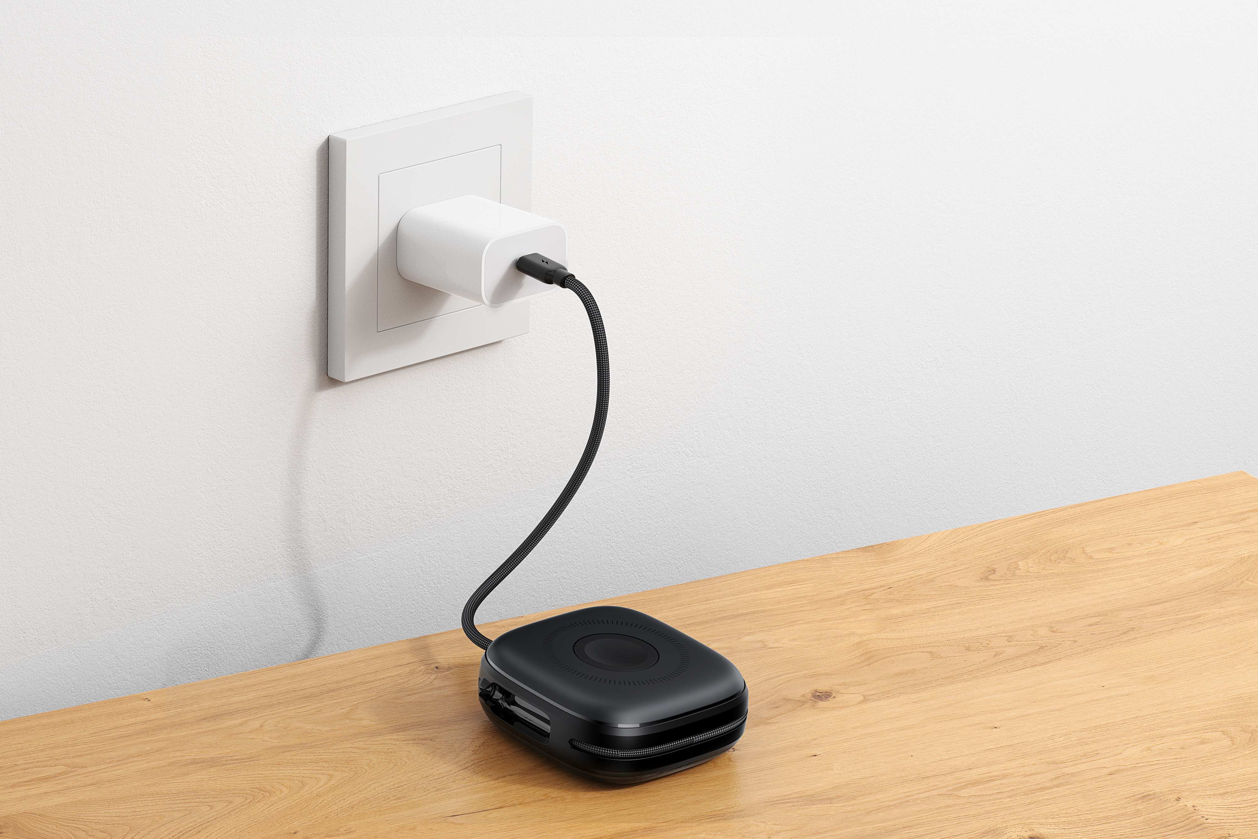 SWISSTEN Voltbox MagGO 10 000 mAh 20W s USB-C vestavěným kabelem – Powerbanka s MagSafe, bezdrátovým nabíjením + Apple Watch černá