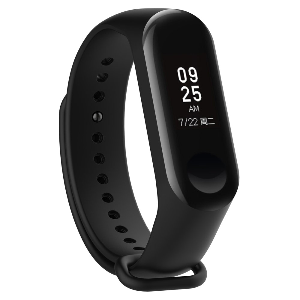 Silikonový náhradní náramek - řemínek Xiaomi Mi Band 5 černý