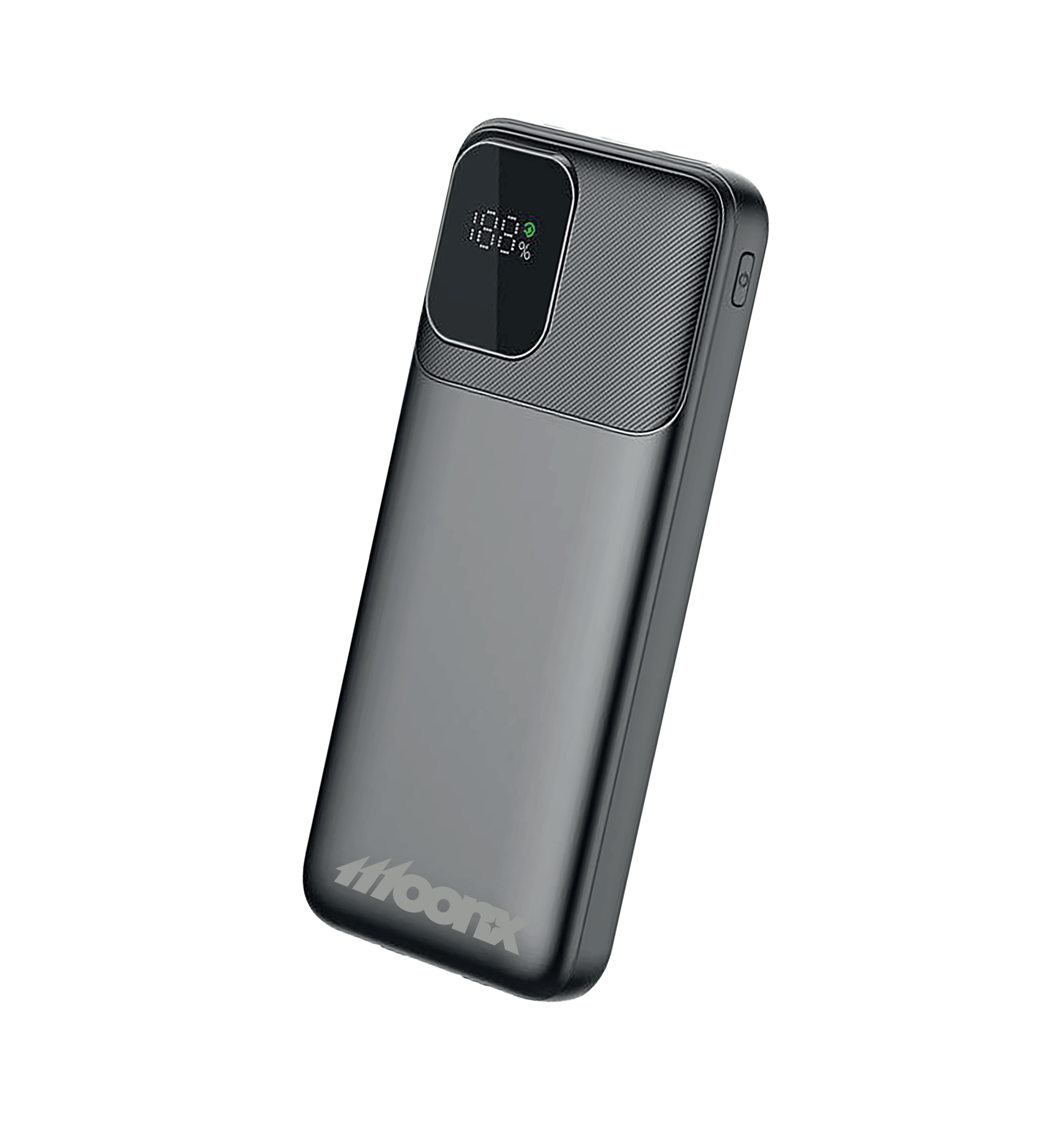 MOONX powerbanka MP02 PD 20W 1xUSB-C + 1xUSB QC3.0 22.5W 10000mAh černá