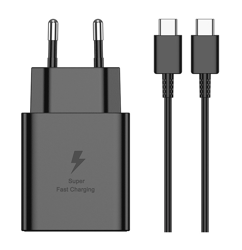 Jellico síťová nabíječka EU45 GaN PD 45W 1xUSB-C + kabel USB-C / USB-C černá