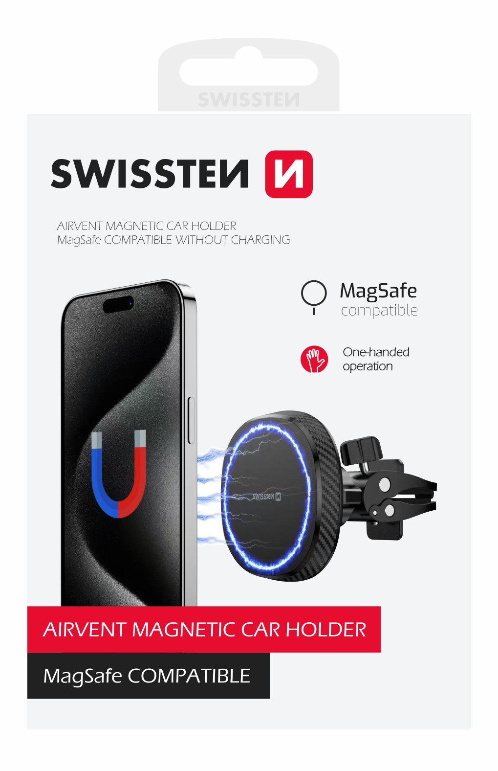 Swissten magnetický držák do auta Compact Magsafe do ventilační mřížky