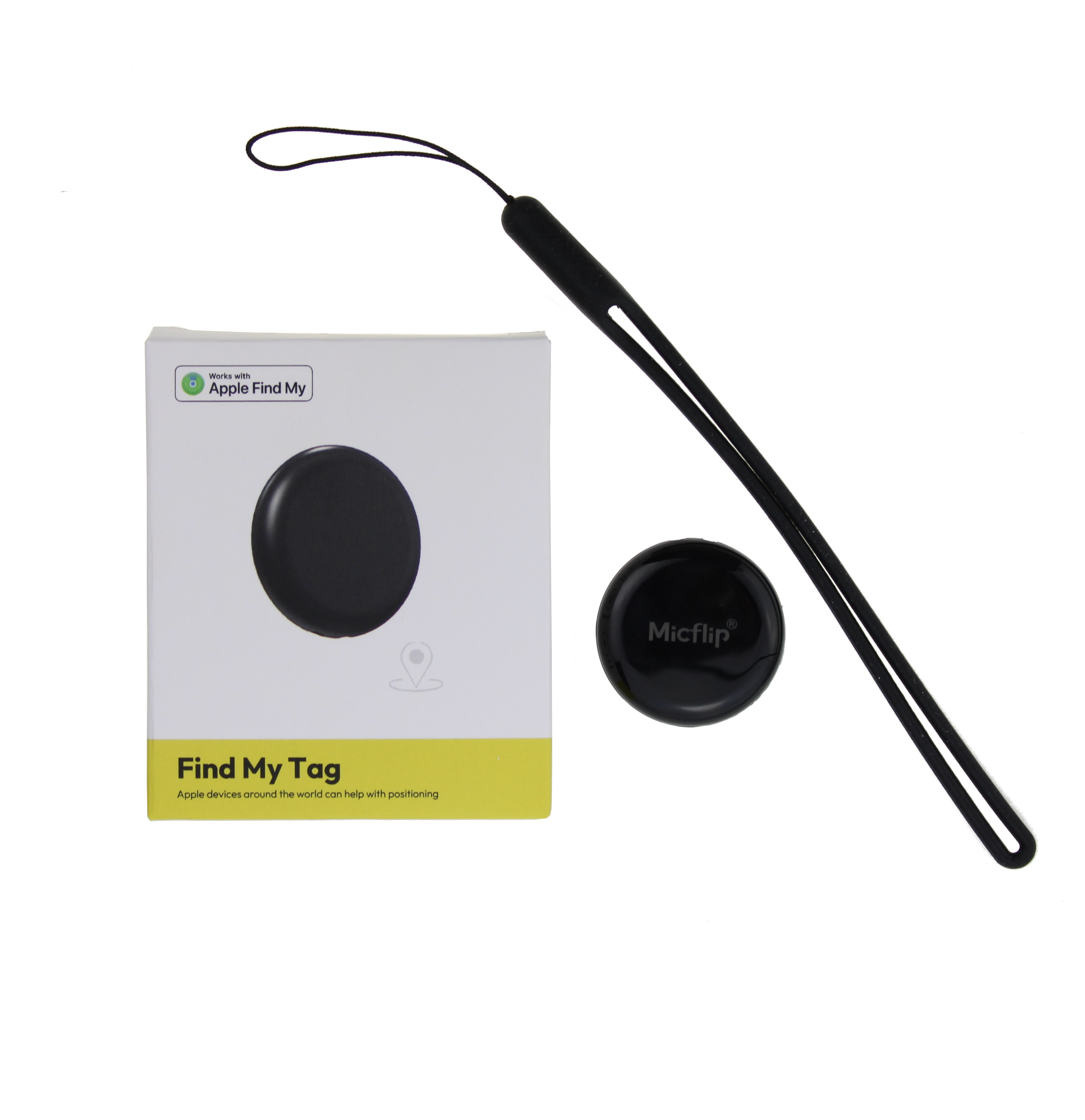 Tiive Lokalizátor Apple Find My Smart Finder TAG – černý