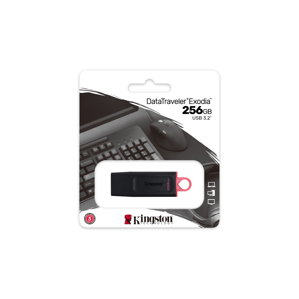 Pendrive Kingston USB 3.2 256GB DT Exodia černý Flash disk